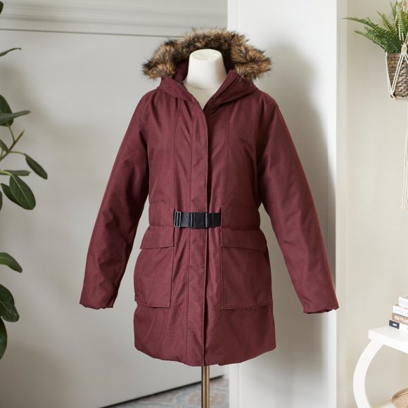 The North Face Jackets & Blazers - The North Face Women's Arctic Winter Parka | Red-Brown Micro Herringbone